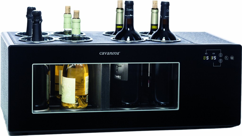 Enfriador de barra para 8 botellas con dos temperaturas